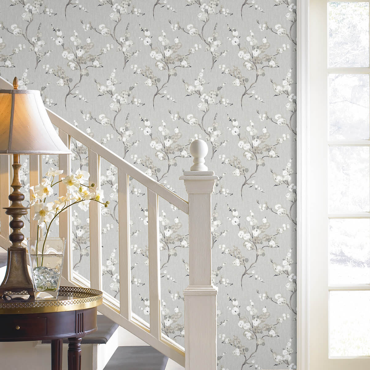 grey-mirei-peel-and-stick-wallpaper-york-wallcoverings-nus4301 - York Wallcoverings Wallpaper