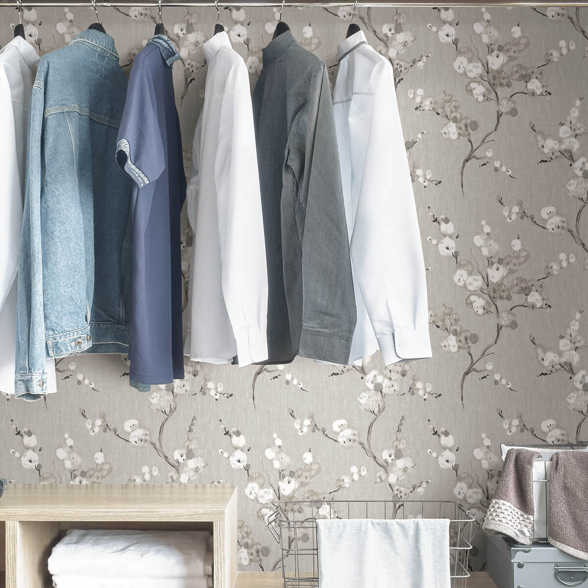 grey-mirei-peel-and-stick-wallpaper-york-wallcoverings-nus4301 - York Wallcoverings Wallpaper