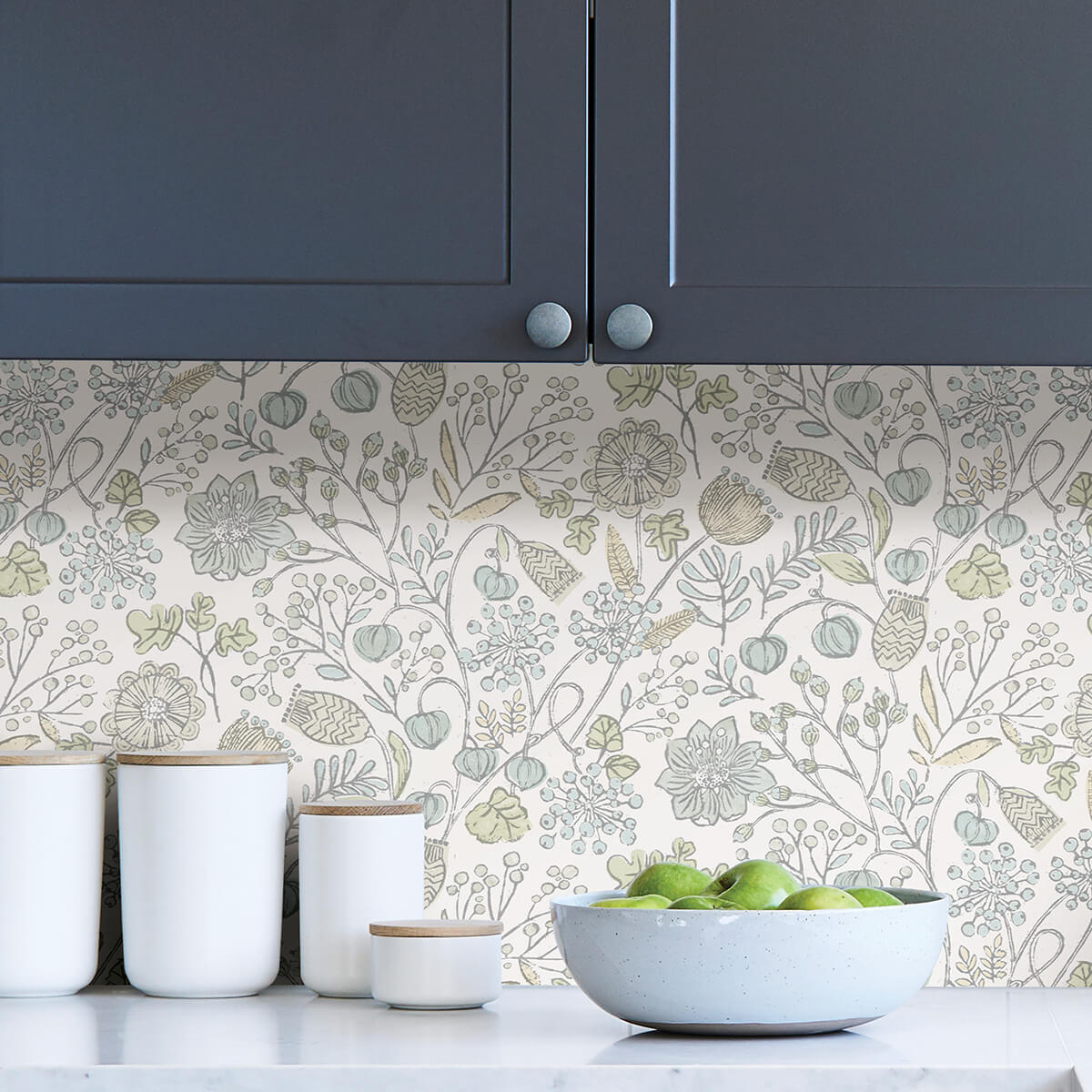 blue-and-green-southern-trail-peel-and-stick-wallpaper-york-wallcoverings-nus4307 - York Wallcoverings Wallpaper