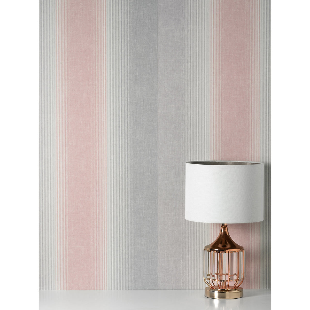kirby-pink-stripe-wallpaper-york-wallcoverings-m1642 - York Wallcoverings Wallpaper