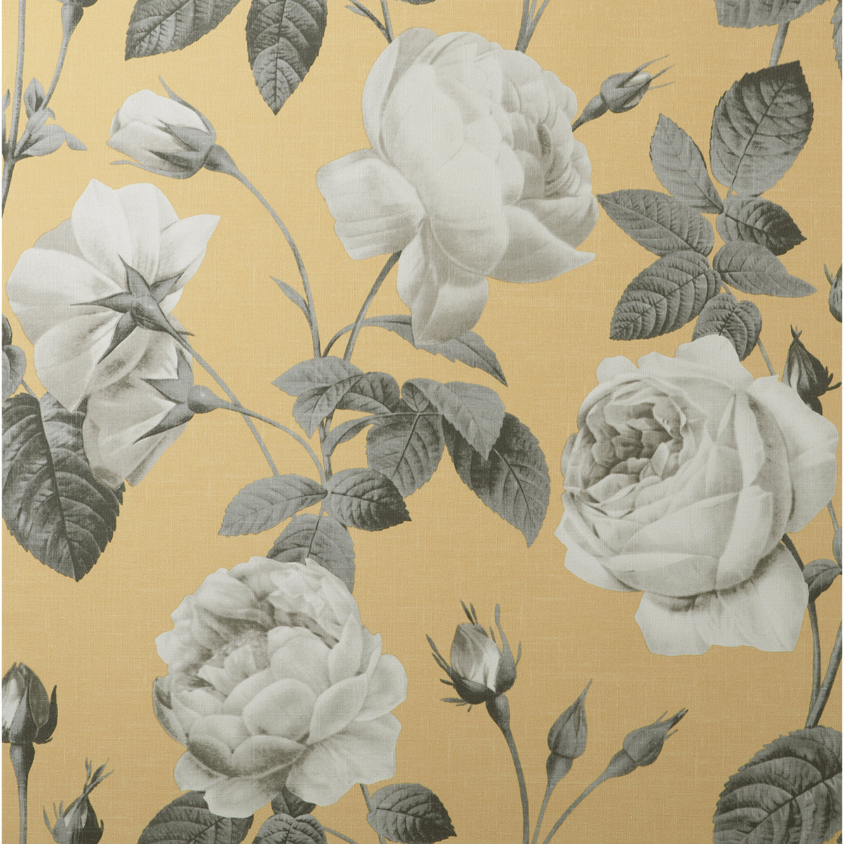 eden-mustard-floral-wallpaper-york-wallcoverings-m1646 - York Wallcoverings Wallpaper