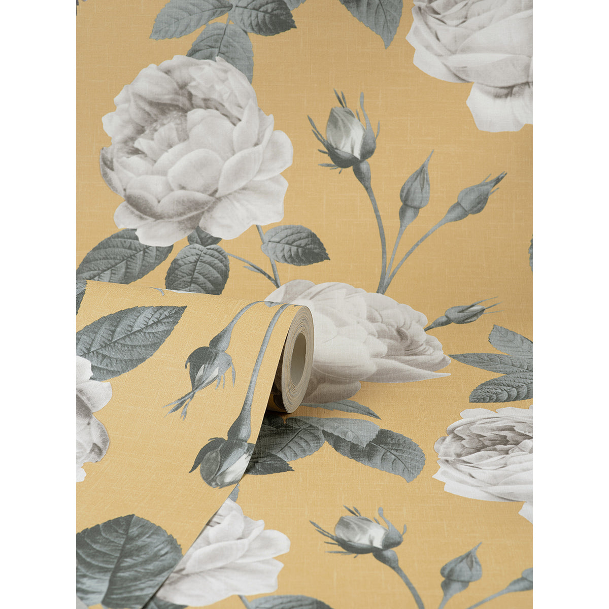 eden-mustard-floral-wallpaper-york-wallcoverings-m1646 - York Wallcoverings Wallpaper