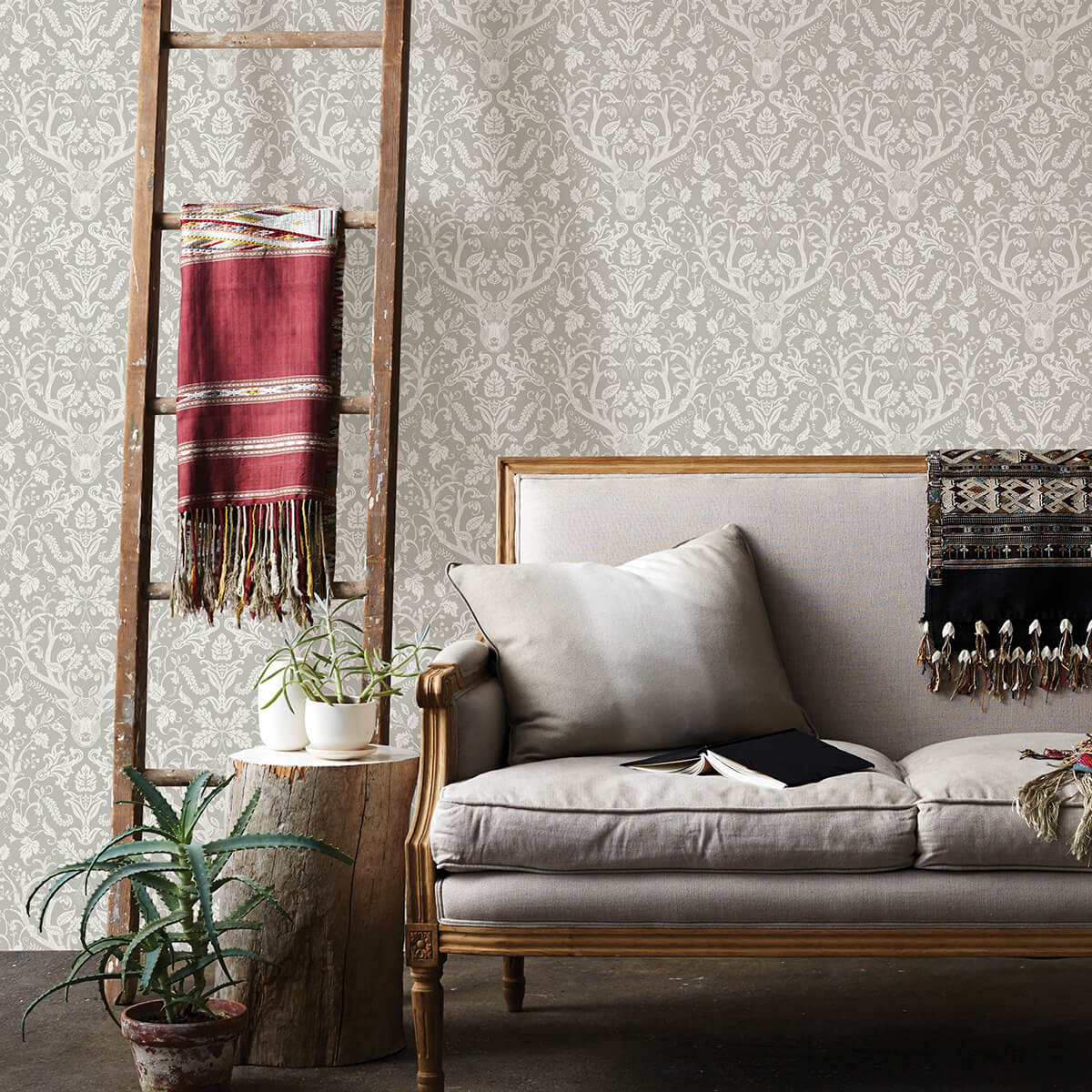 taupe-escape-to-the-forest-peel-and-stick-wallpaper-york-wallcoverings-nus4393 - York Wallcoverings Wallpaper