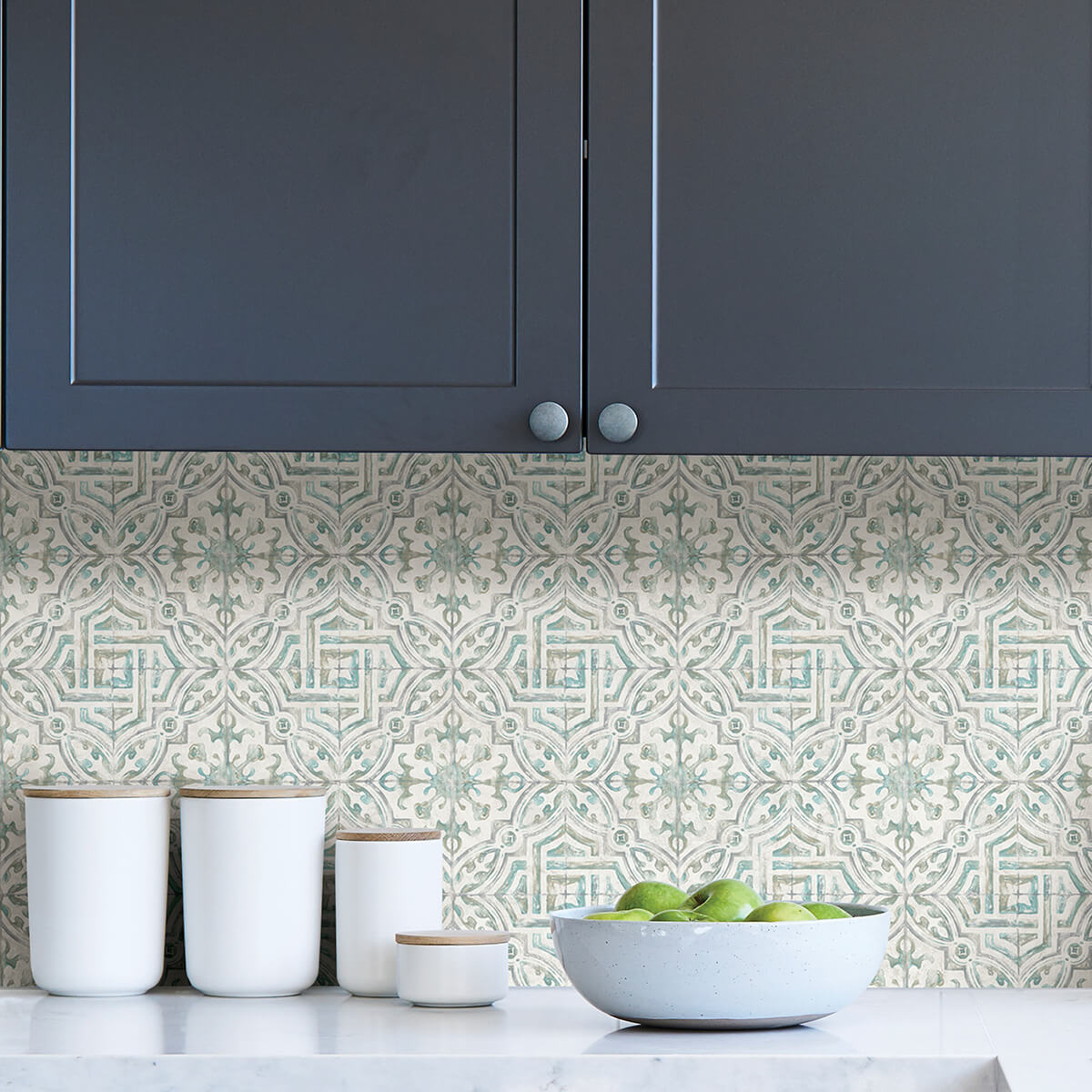 teal-and-grey-landondale-peel-and-stick-wallpaper-york-wallcoverings-nus4395 - York Wallcoverings Wallpaper