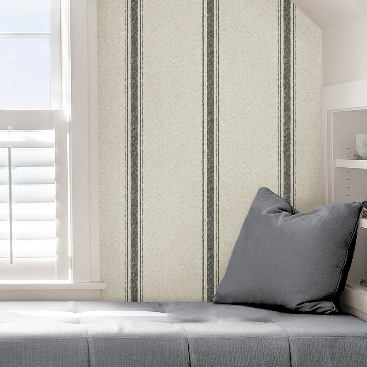 charcoal-langston-peel-and-stick-wallpaper-york-wallcoverings-nus4398 - York Wallcoverings Wallpaper
