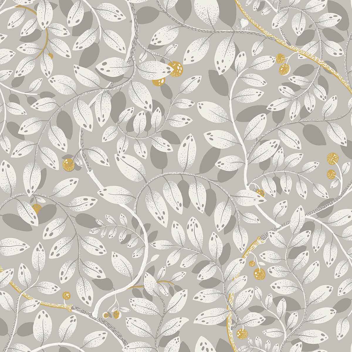 Kirke Grey Leafy Vines Wallpaper - York Wallcoverings - 2932-65104 - York Wallcoverings Wallpaper