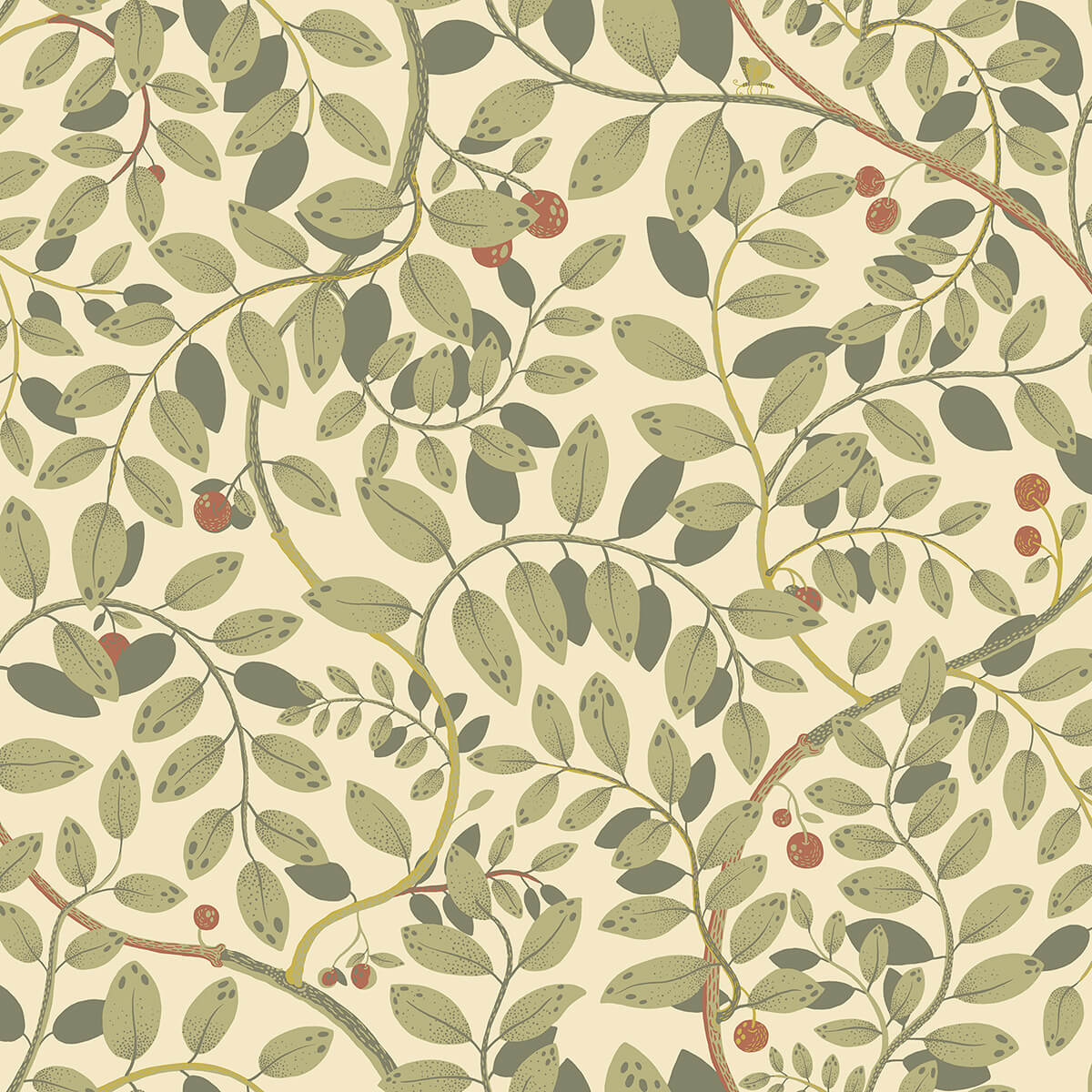 kirke-green-leafy-vines-wallpaper-york-wallcoverings-2932-65107 - York Wallcoverings Wallpaper