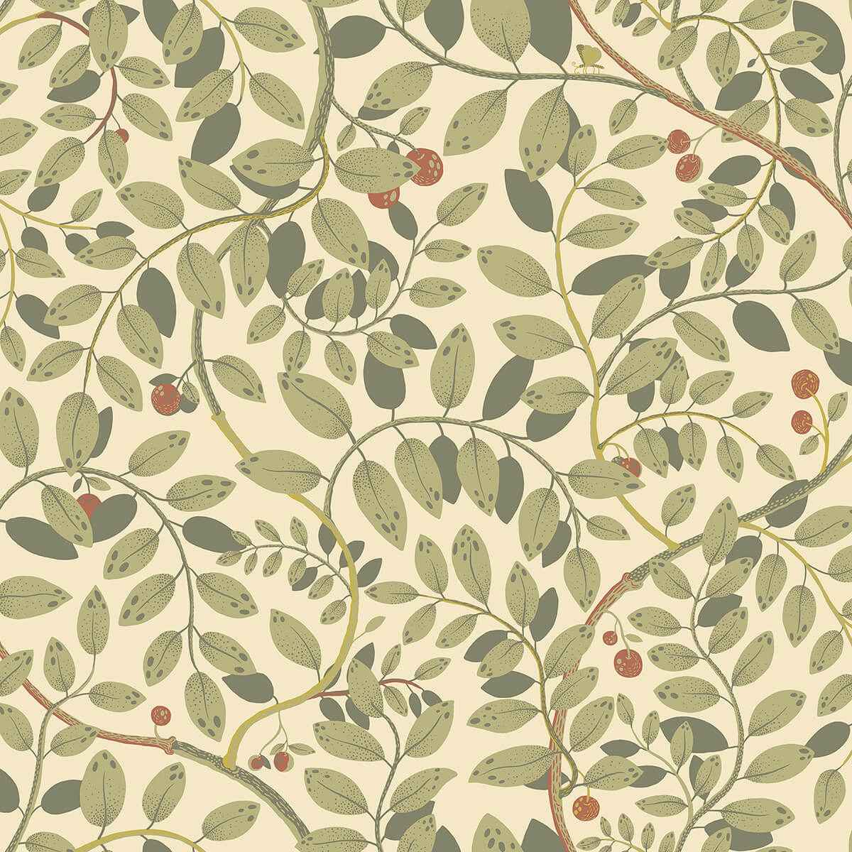 Kirke Green Leafy Vines Wallpaper - York Wallcoverings - 2932-65107 - York Wallcoverings Wallpaper
