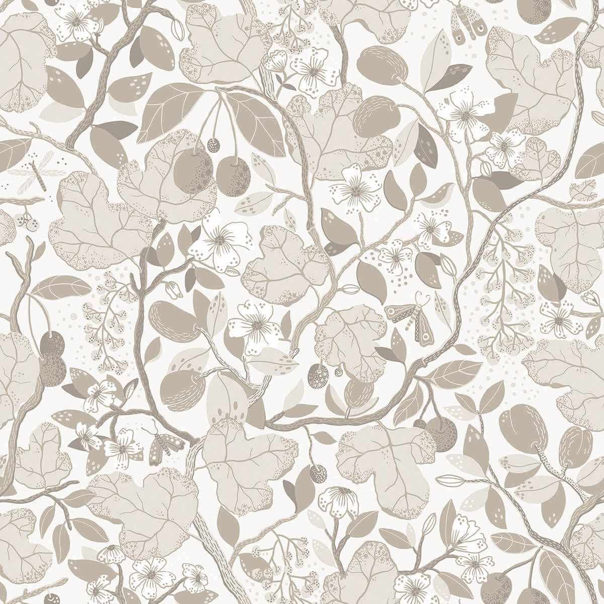 Ewald Beige Garden Vines Wallpaper - York Wallcoverings - 2932-65120 - York Wallcoverings Wallpaper