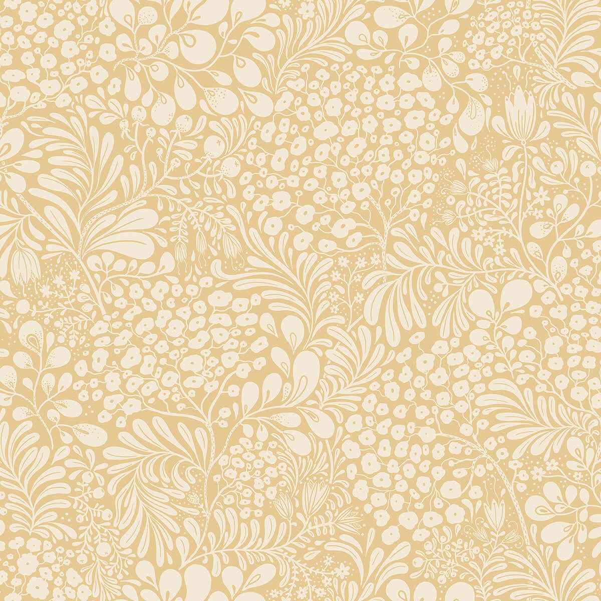 Siv Butter Botanical Wallpaper - York Wallcoverings - 2932-65128