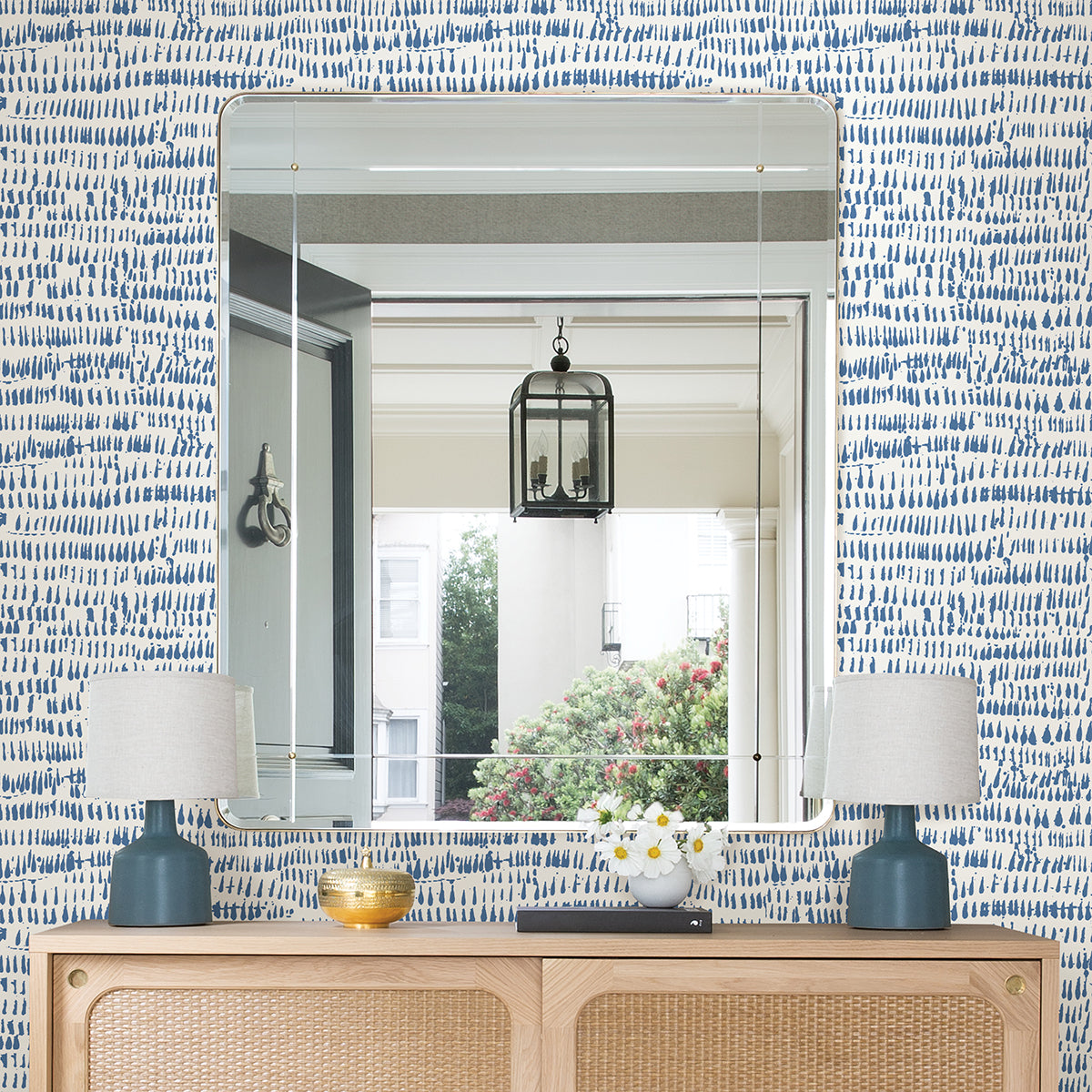 blue-kylver-peel-and-stick-wallpaper-york-wallcoverings-nus4284 - York Wallcoverings Wallpaper