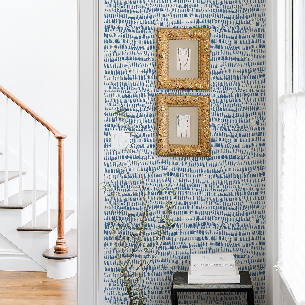 blue-kylver-peel-and-stick-wallpaper-york-wallcoverings-nus4284 - York Wallcoverings Wallpaper