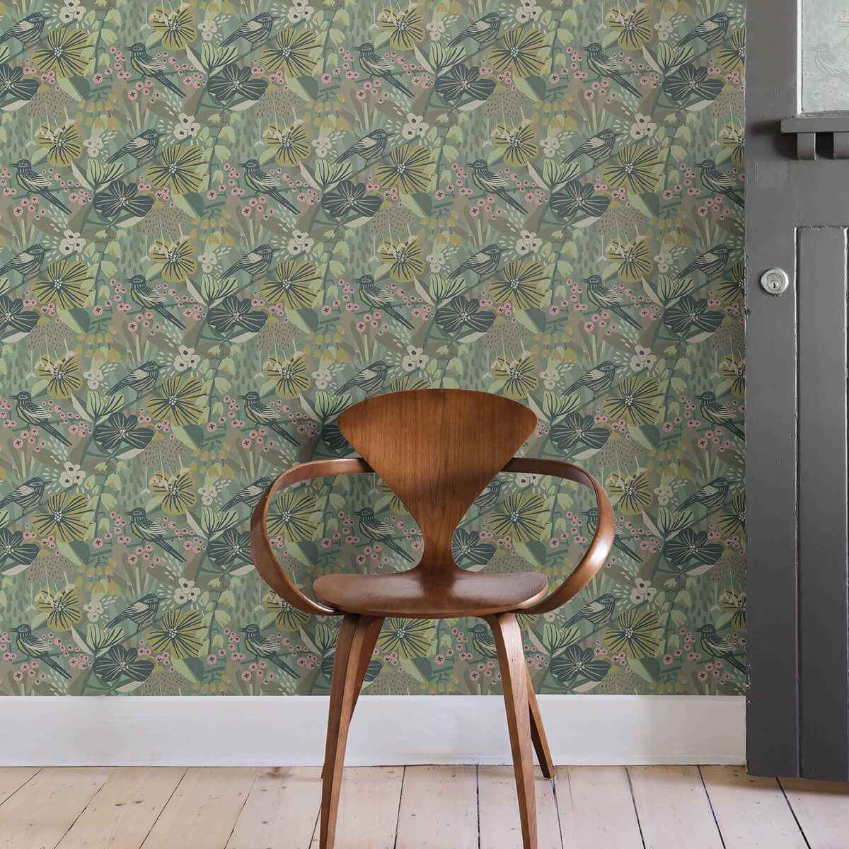 Sage Jaybird Peel & Stick Wallpaper - York Wallcoverings - PLS4217 - York Wallcoverings Wallpaper