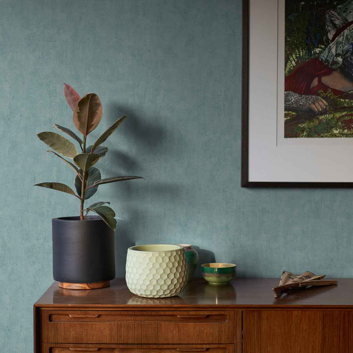 Riomar Aqua Distressed Texture Wallpaper - York Wallcoverings - 4044-38024-3 - York Wallcoverings Wallpaper