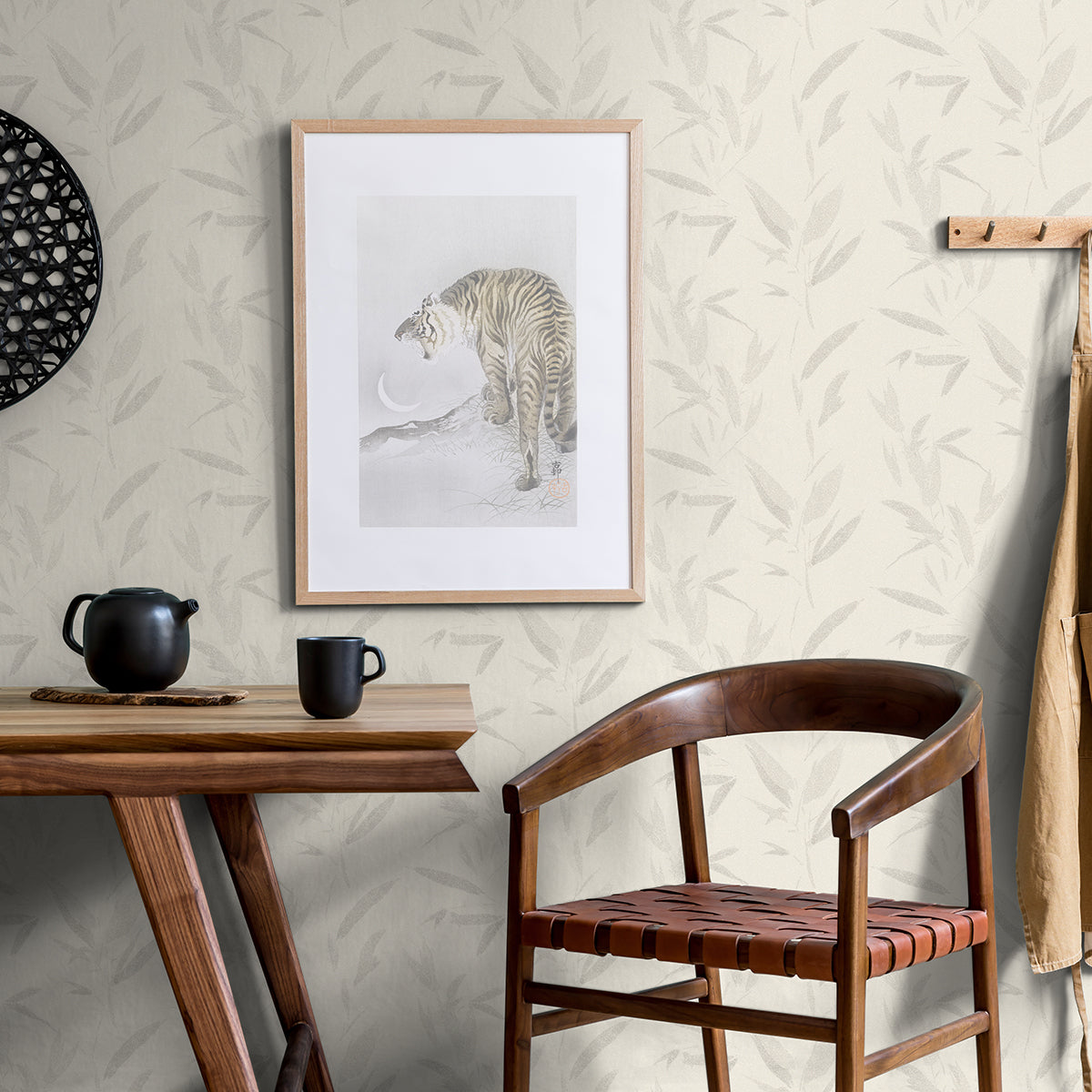 kaiya-cream-leaves-wallpaper-york-wallcoverings-4035-37549-5 - York Wallcoverings Wallpaper
