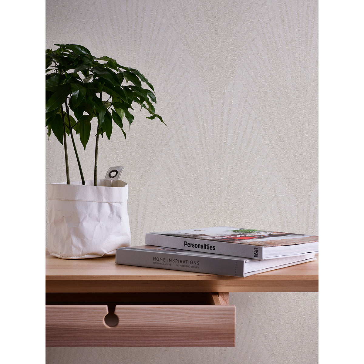 keina-taupe-fronds-wallpaper-york-wallcoverings-4035-37553-2 - York Wallpaper Wallpaper