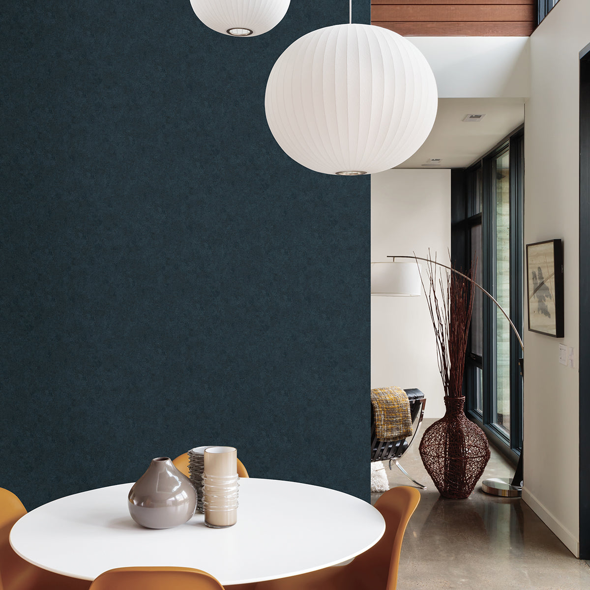 ryu-indigo-cement-texture-wallpaper-york-wallcoverings-4035-37656-2 - York Wallcoverings Wallpaper