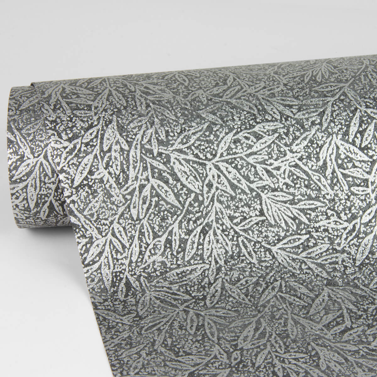 sayuri-charcoal-leaf-trail-wallpaper-york-wallcoverings-4035-37837-2 - York Wallpaper Wallpaper