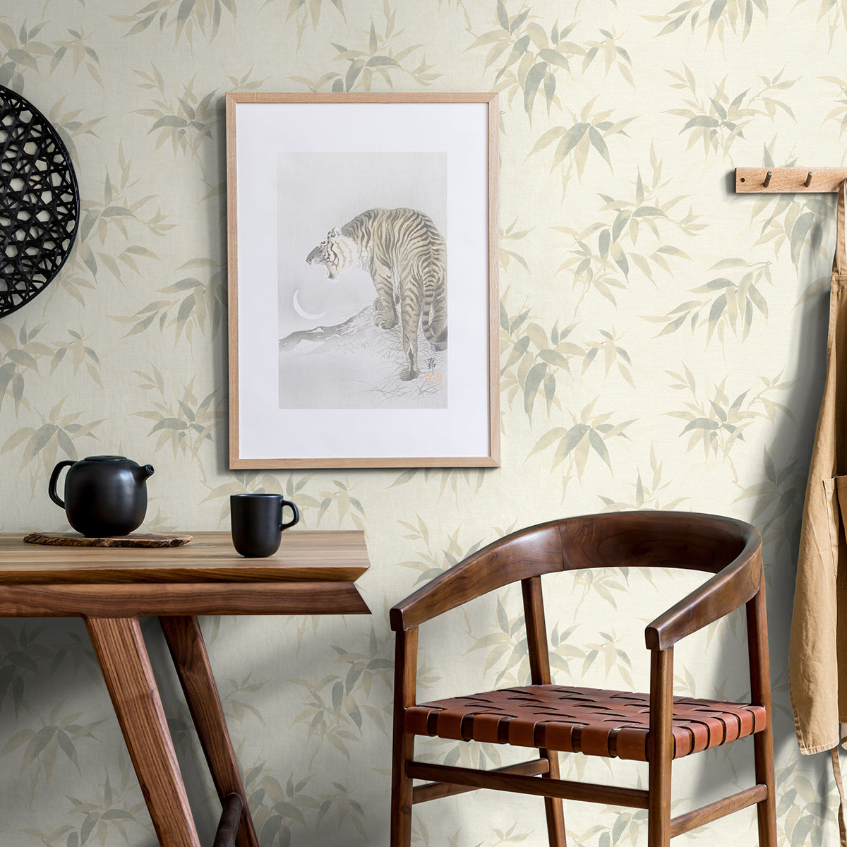 minori-white-leaves-wallpaper-york-wallcoverings-4035-409741 - York Wallcoverings Wallpaper