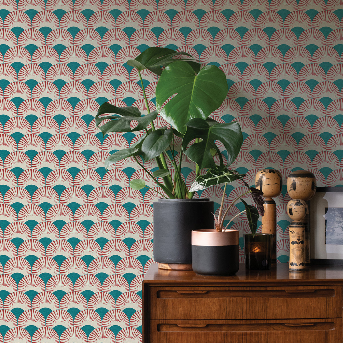akemi-multicolor-fan-ogee-wallpaper-york-wallcoverings-4035-539349 - York Wallcoverings Wallpaper