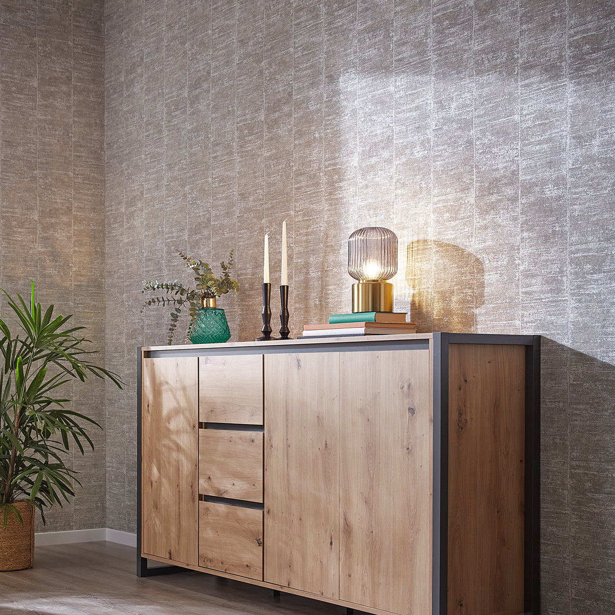 aiko-silver-stripe-wallpaper-york-wallcoverings-4035-617627 - York Wallcoverings Wallpaper
