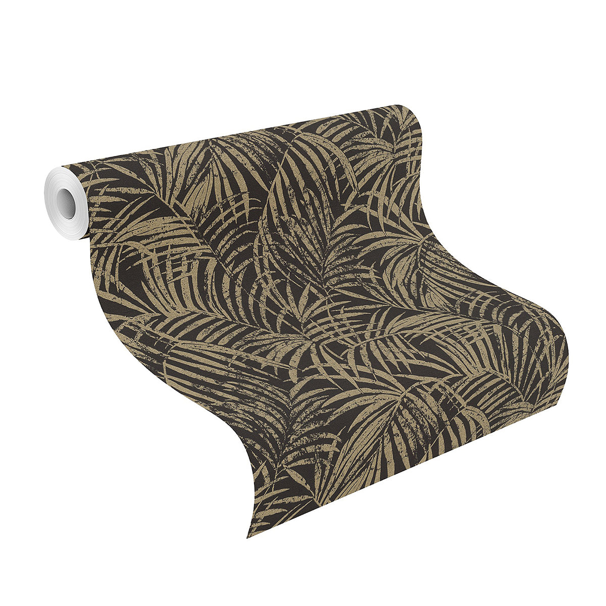 yumi-black-palm-leaf-wallpaper-york-wallcoverings-4035-832143 - York Wallcoverings Wallpaper