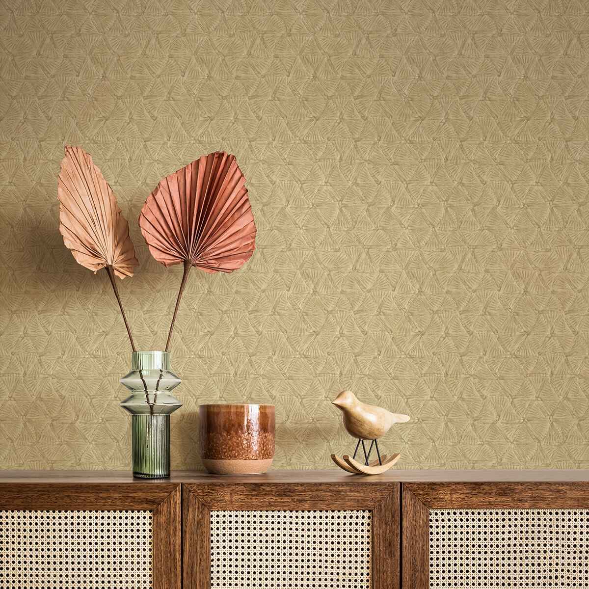 wright-gold-textured-triangle-wallpaper-york-wallcoverings-2970-26119 - York Wallcoverings Wallpaper