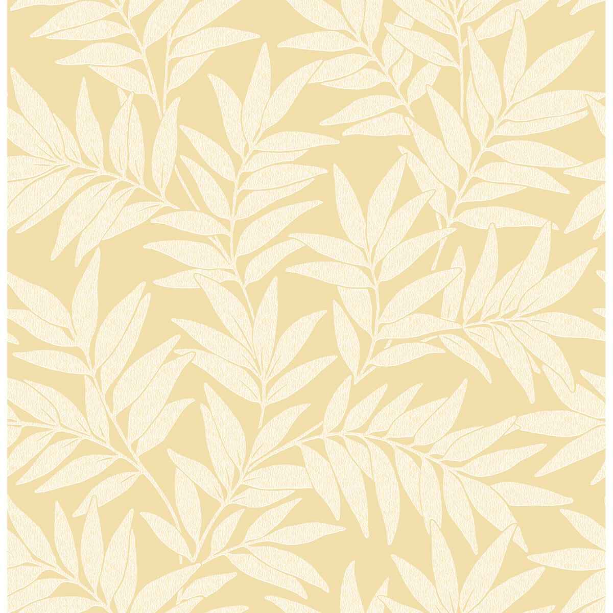 morris-yellow-leaf-wallpaper-york-wallcoverings-2970-26120 - York Wallcoverings Wallpaper