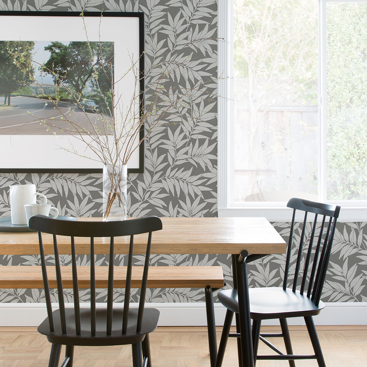 morris-dark-grey-leaf-wallpaper-york-wallcoverings-2970-26123