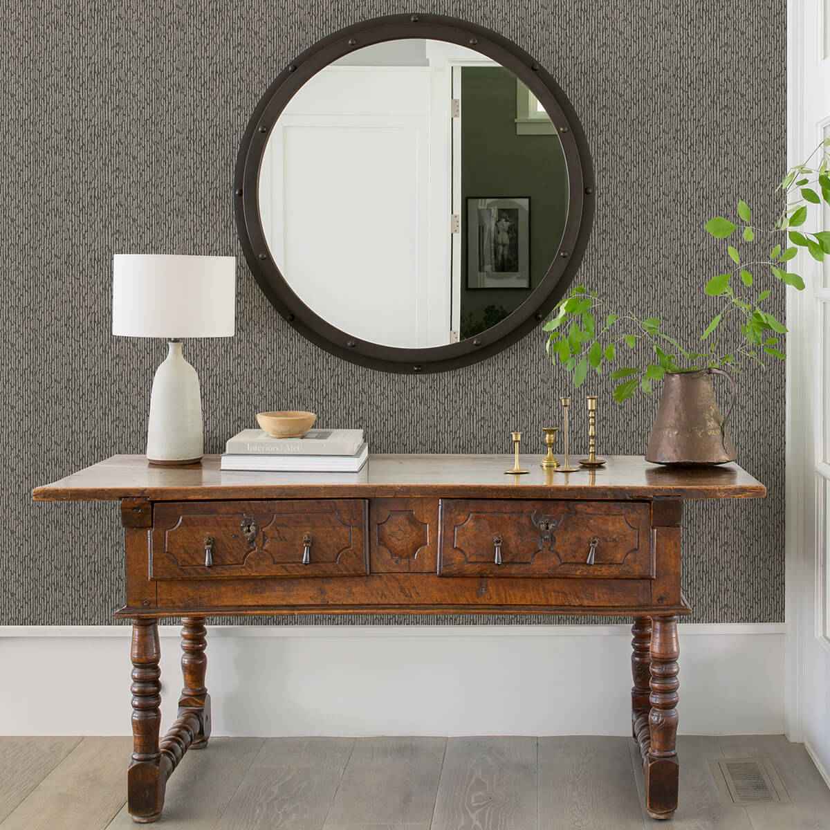 mackintosh-charcoal-textural-wallpaper-york-wallcoverings-2970-26126 - York Wallcoverings Wallpaper