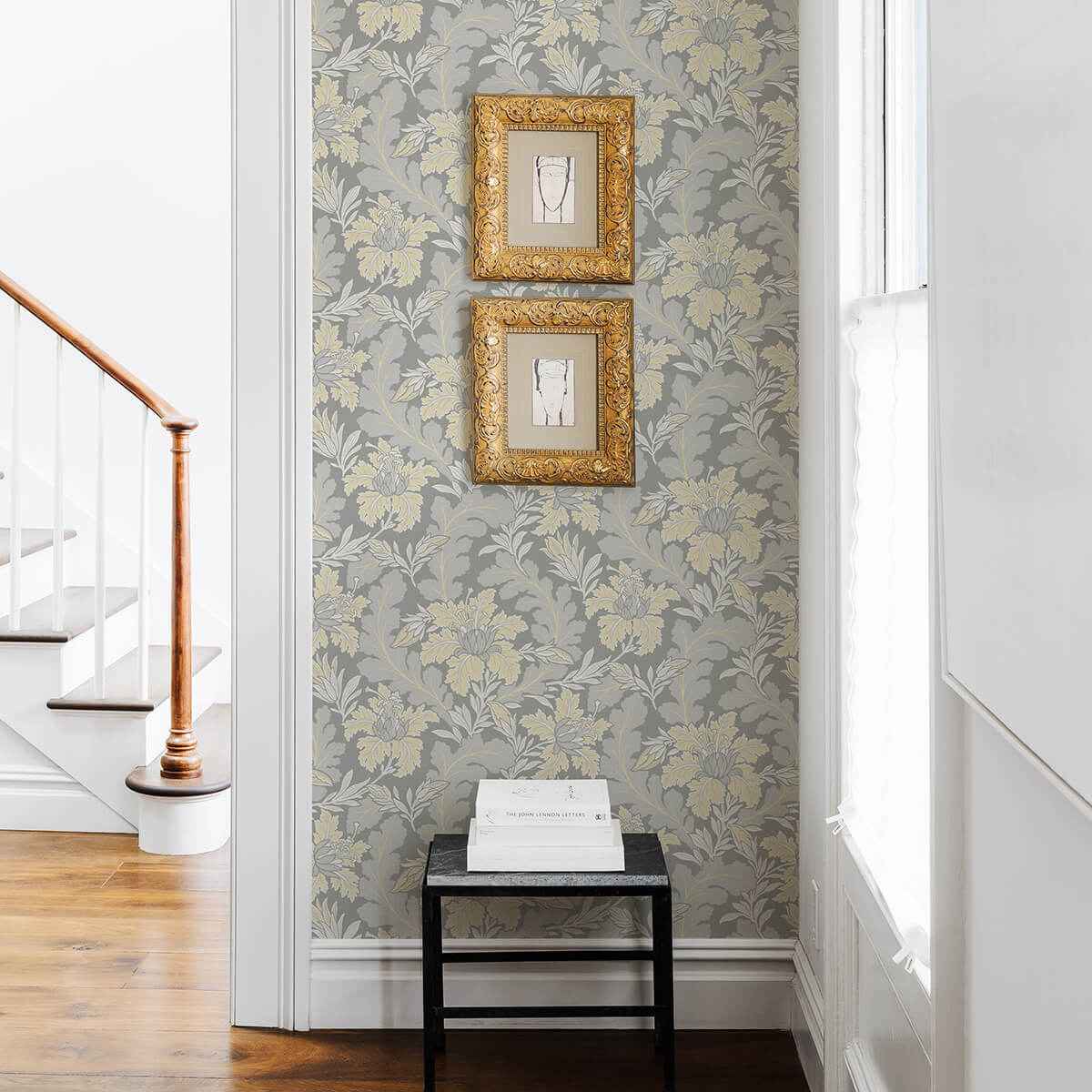 butterfield-light-grey-floral-wallpaper-york-wallcoverings-2970-26142 - York Wallcoverings Wallpaper