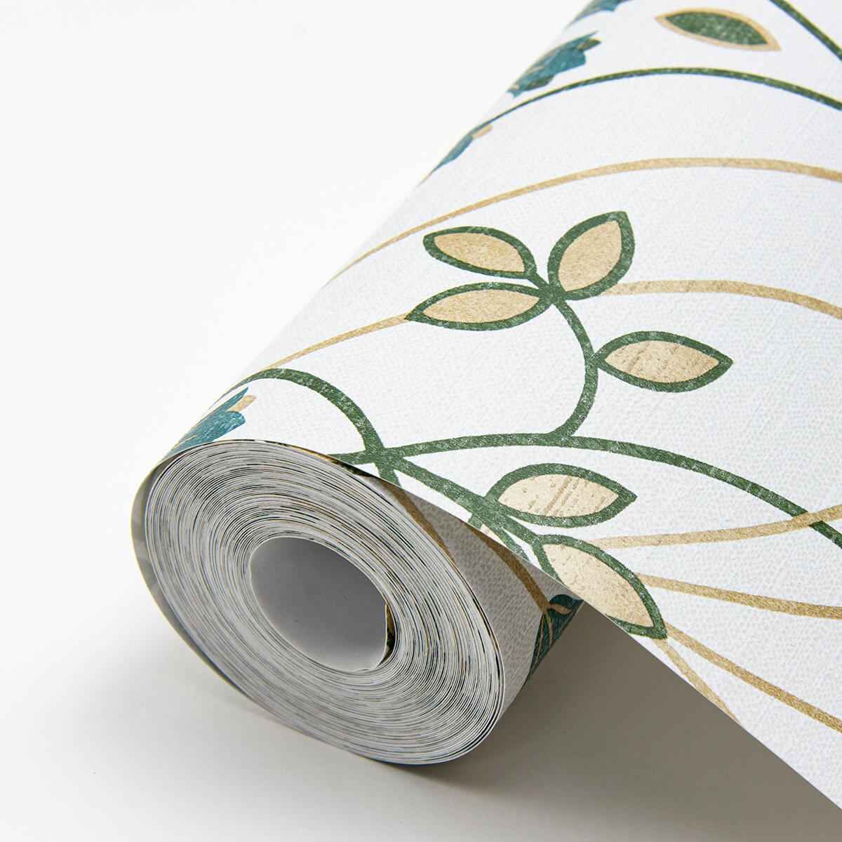 dard-teal-tulip-ogee-wallpaper-york-wallcoverings-2970-26145 - York Wallcoverings Wallpaper