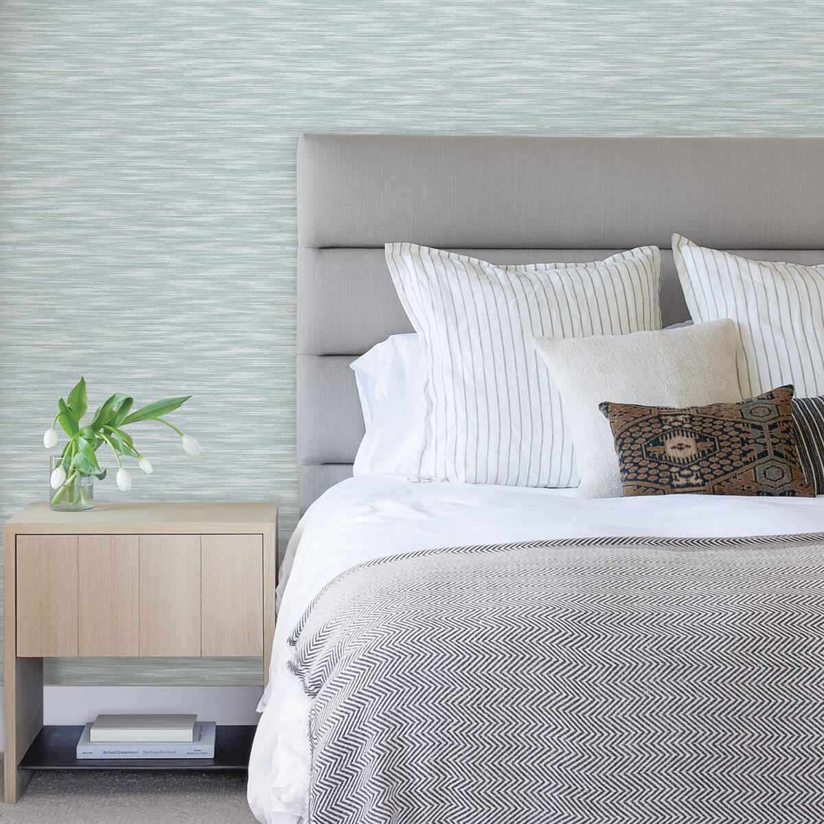 benson-light-blue-variegated-stripe-wallpaper-york-wallcoverings-2970-26153 - York Wallcoverings Wallpaper