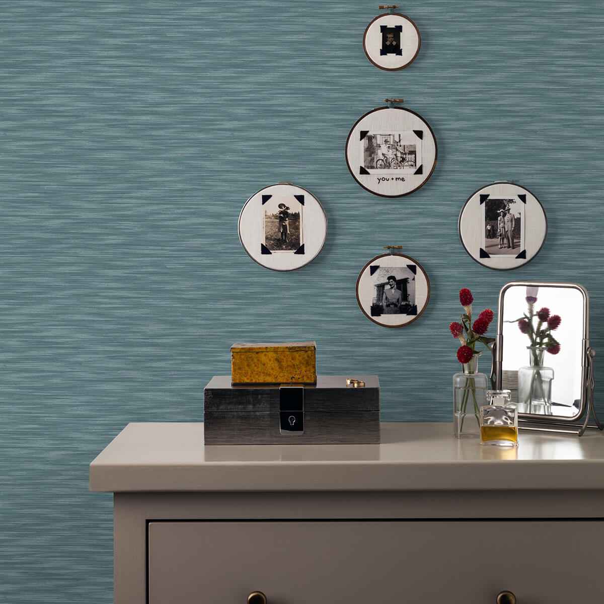 benson-dark-blue-variegated-stripe-wallpaper-york-wallcoverings-2970-26154 - York Wallcoverings Wallpaper