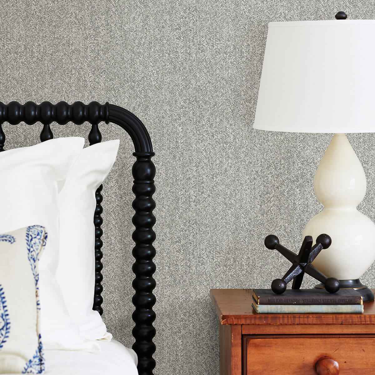 ashbee-dark-grey-tweed-wallpaper-york-wallcoverings-2970-26163 - York Wallcoverings Wallpaper