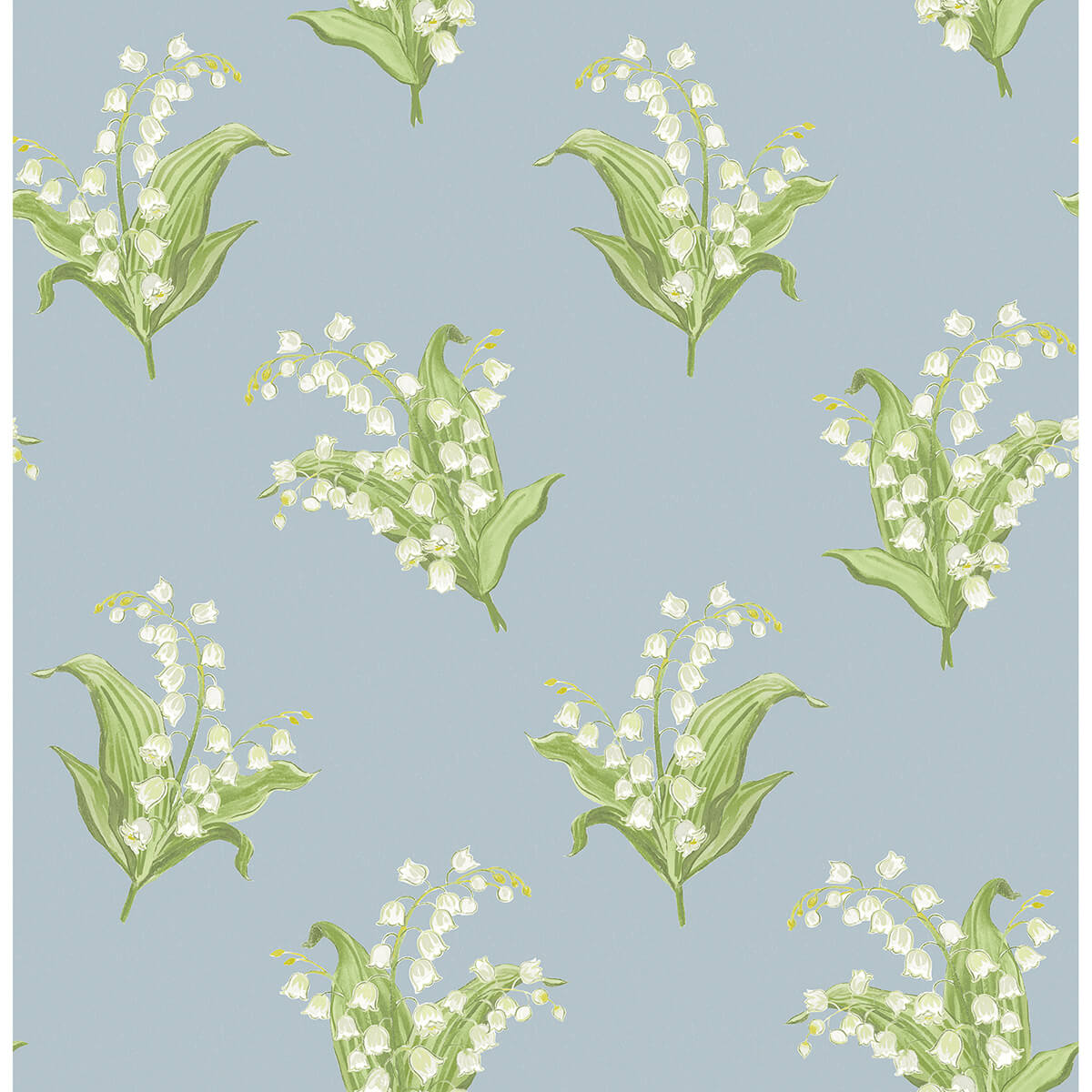 farmington-blue-heather-lily-of-the-valley-wallpaper-york-wallcoverings-ast4339 - York Wallpaper Wallpaper