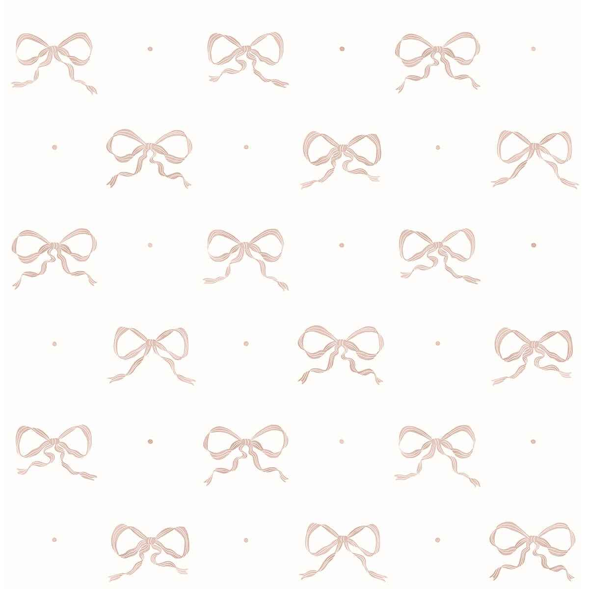 Emma Petal Large Bow Wallpaper - York Wallcoverings - AST4354