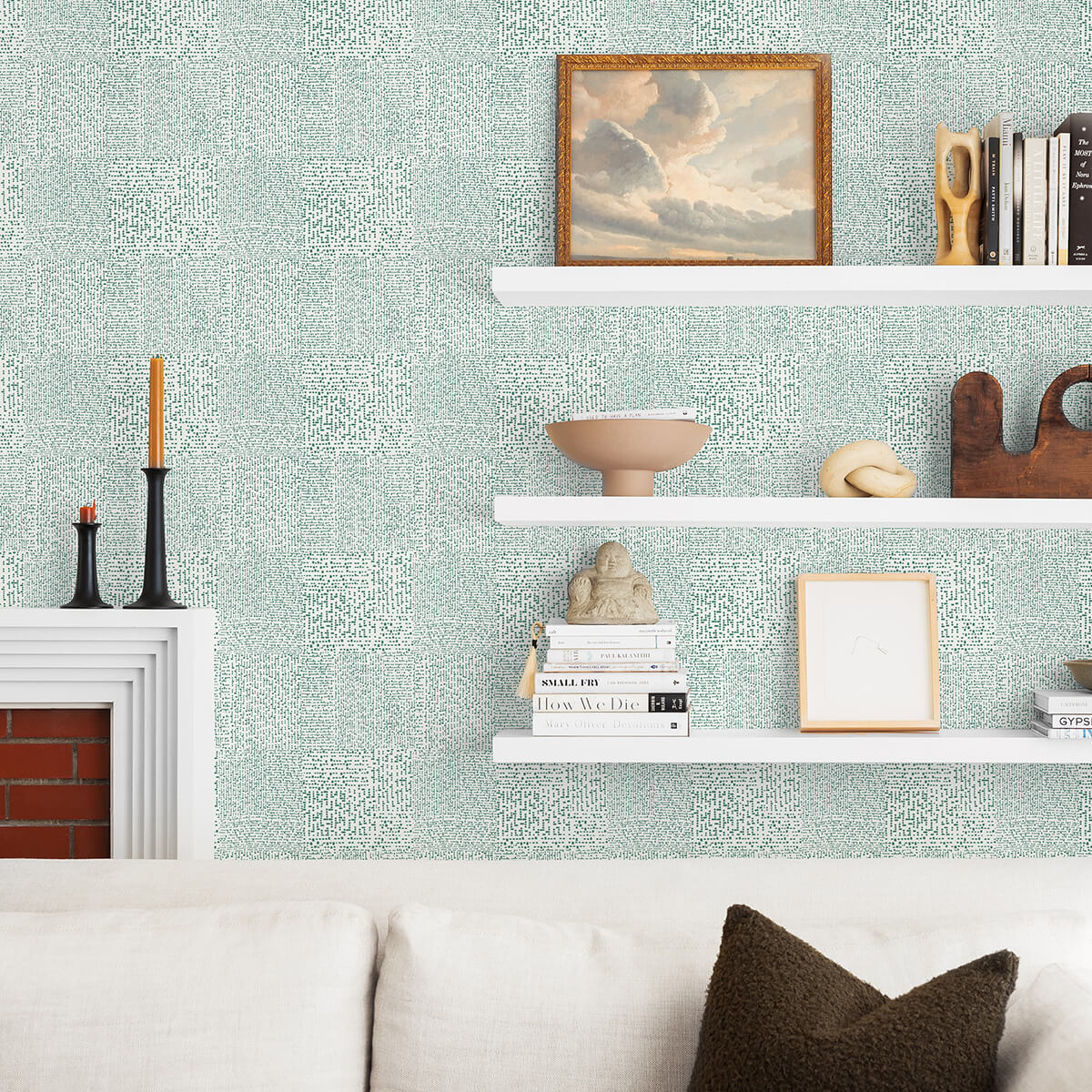 this-geometric-peel-and-stick-wallpaper-has-a-modern-style-and-dimensional-look-its-aqua-color-palet-york-wallcoverings-nus4385 - York Wallcoverings Wallpaper
