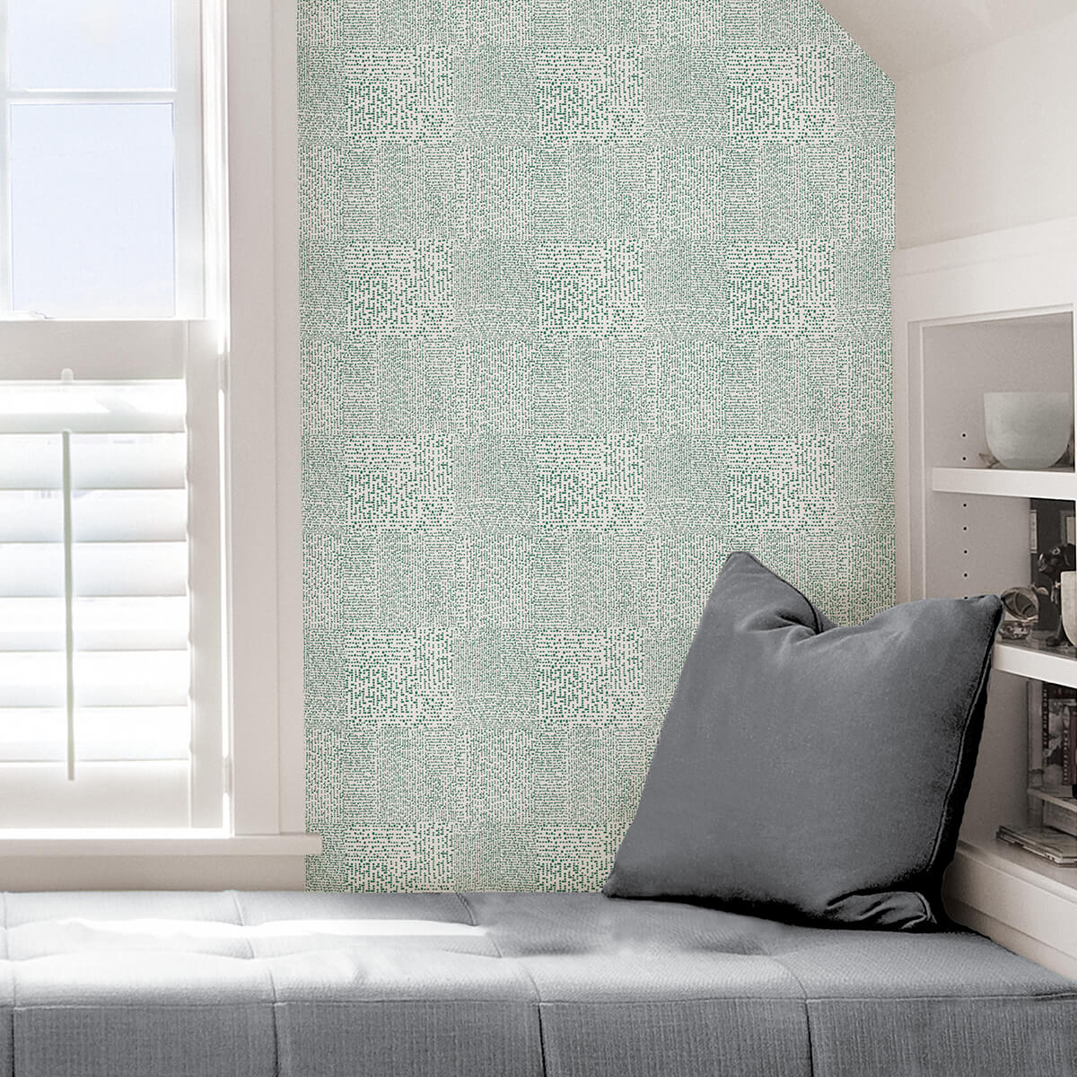 this-geometric-peel-and-stick-wallpaper-has-a-modern-style-and-dimensional-look-its-aqua-color-palet-york-wallcoverings-nus4385 - York Wallcoverings Wallpaper