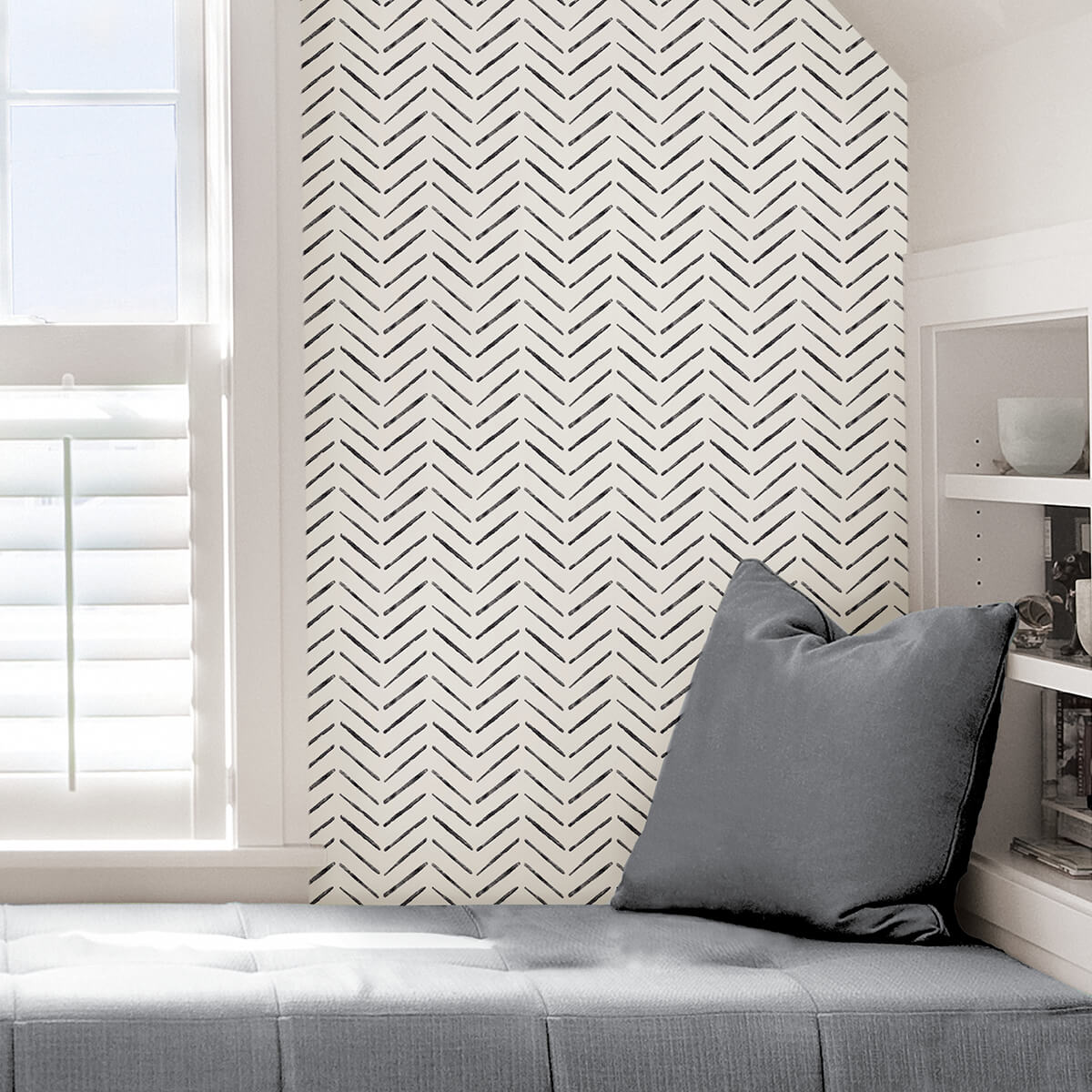 modern-and-chic-this-geometric-design-is-a-timeless-option-for-your-wall-decor-its-black-chevron-pat-york-wallcoverings-nus4387 - York Wallcoverings Wallpaper