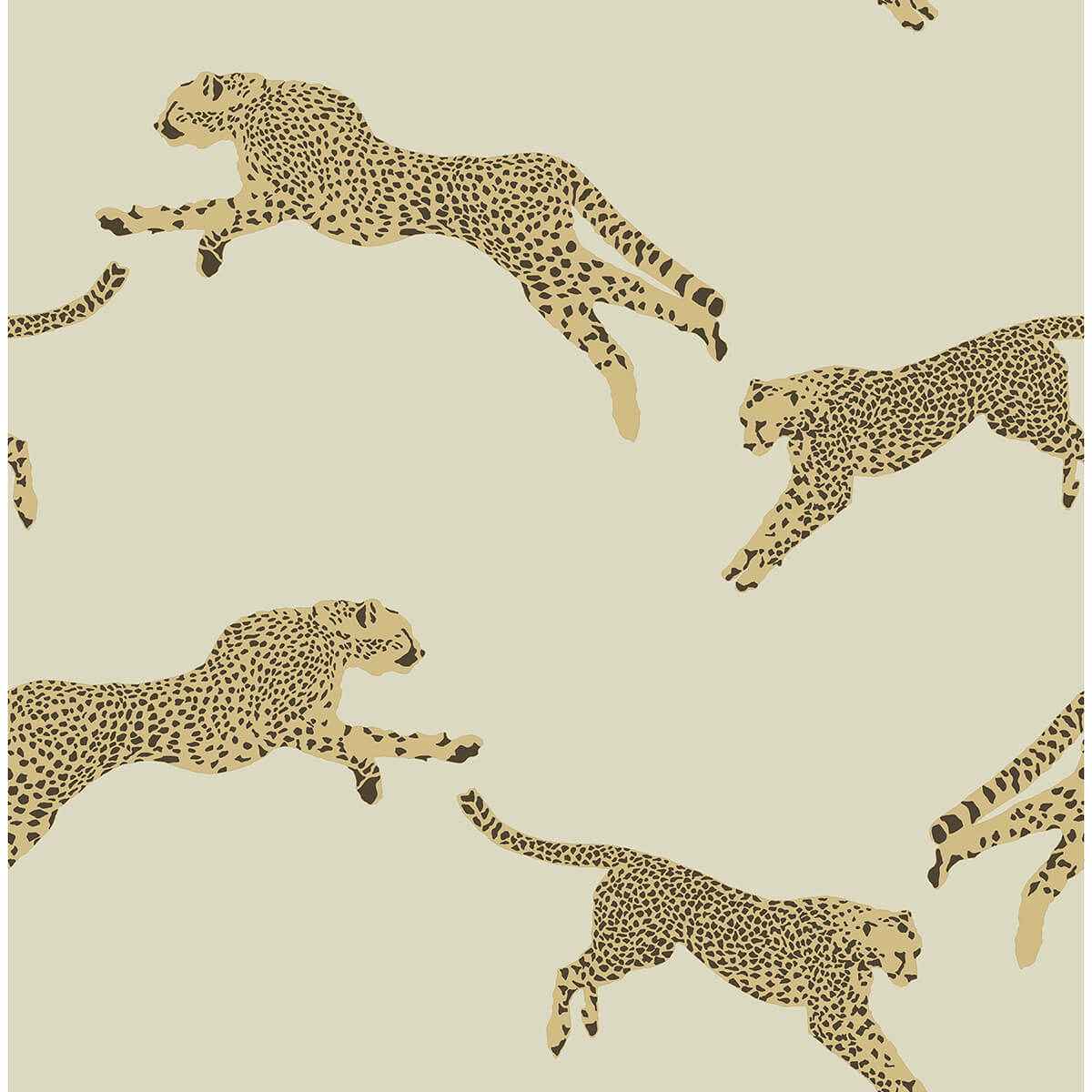 Dune Leaping Cheetah Peel and Stick Wallpaper - York Wallcoverings - SCS4274