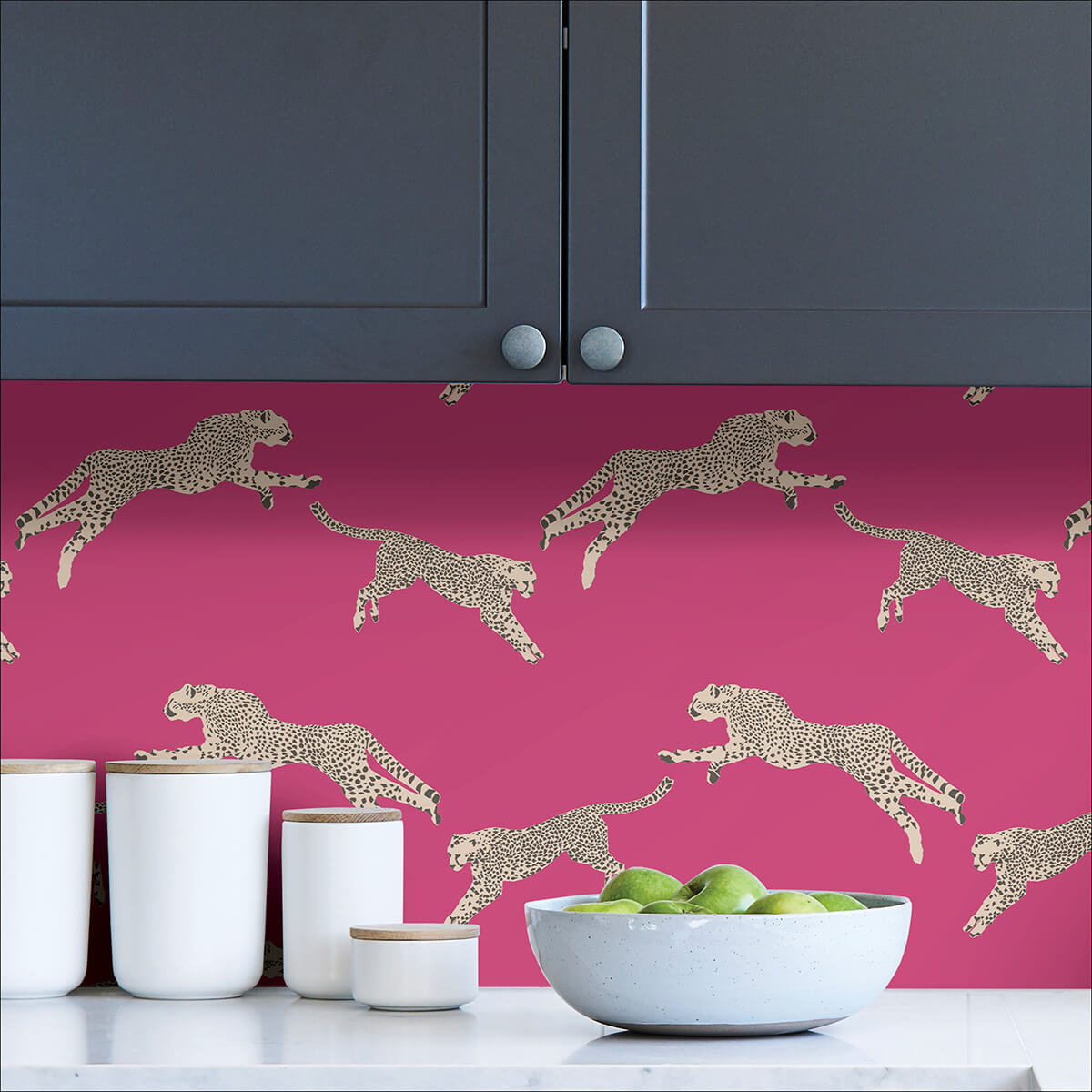 bubblegum-leaping-cheetah-peel-and-stick-wallpaper-york-wallcoverings-scs4276 - York Wallcoverings Wallpaper