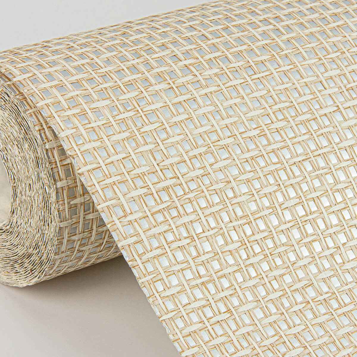 Aki Silver Paper Weave Grasscloth Wallpaper - York Wallcoverings - 2972-54774 - York Wallcoverings Wallpaper