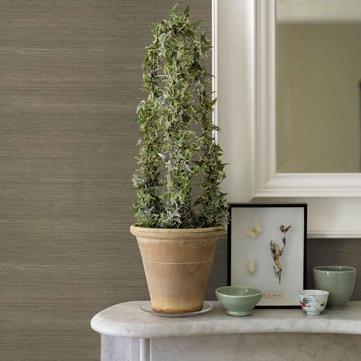 Battan Olive Jute Grasscloth Wallpaper - York Wallcoverings - 2972-65655 - York Wallcoverings Wallpaper