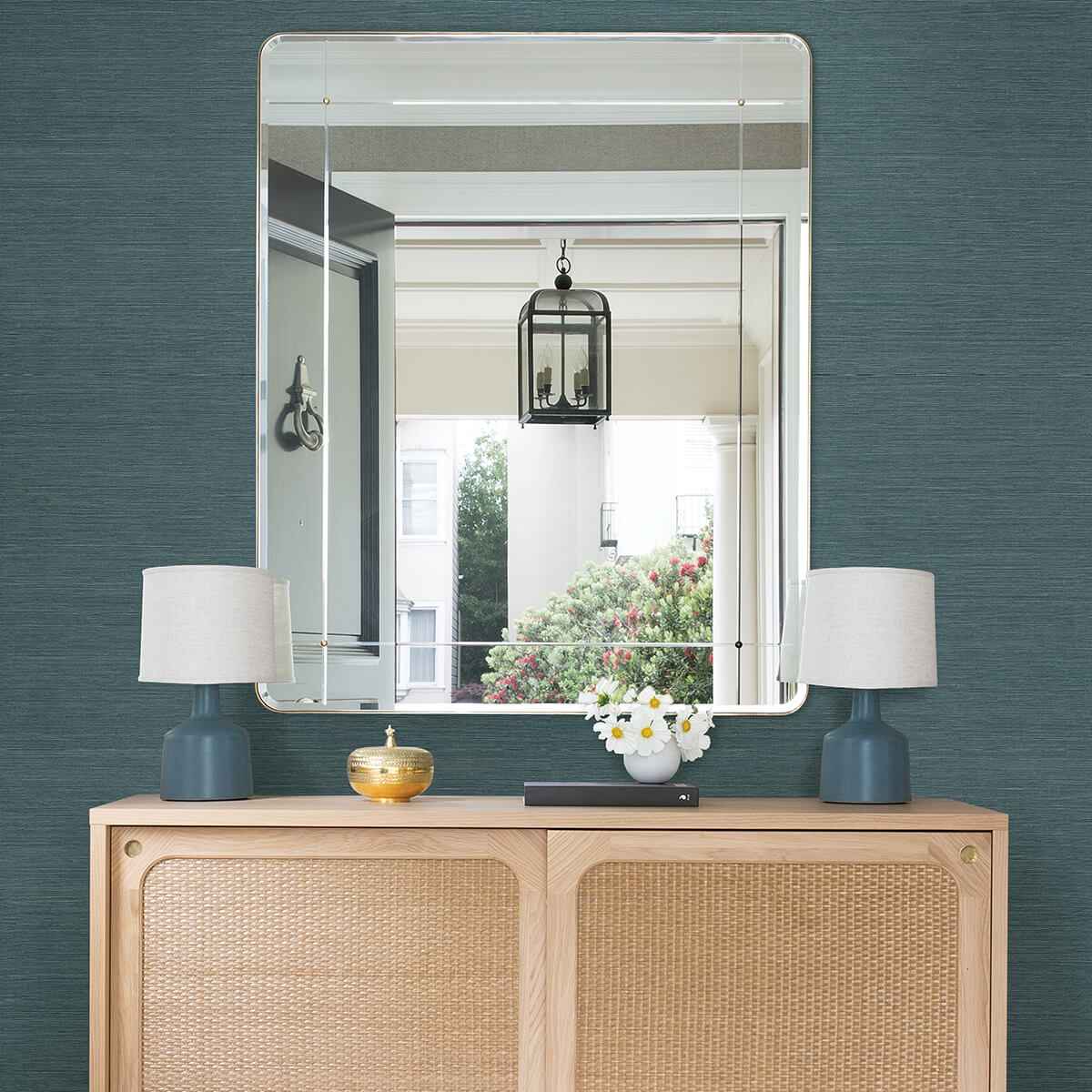 Aiko Blue Sisal Grasscloth Wallpaper - York Wallcoverings - 2972-86122 - York Wallcoverings Wallpaper