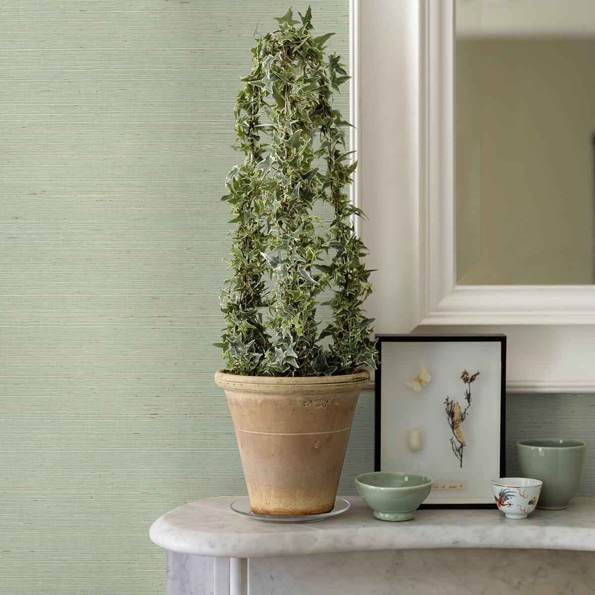 Sakiya Seafoam Sisal Grasscloth Wallpaper - York Wallcoverings - 2972-86137 - York Wallcoverings Wallpaper