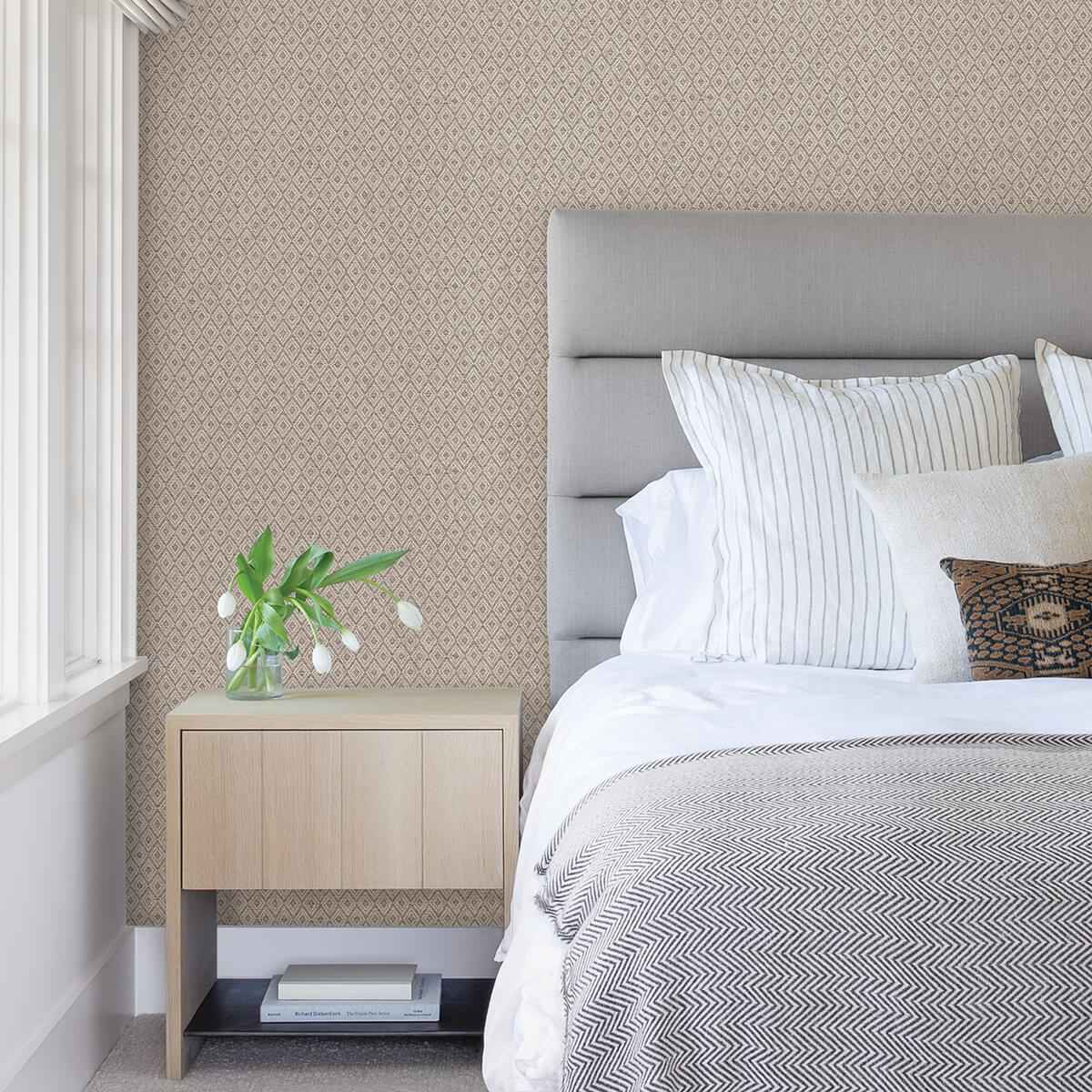 Hui Mauve Paper Weave Grasscloth Wallpaper - York Wallcoverings - 2972-86149 - York Wallcoverings Wallpaper