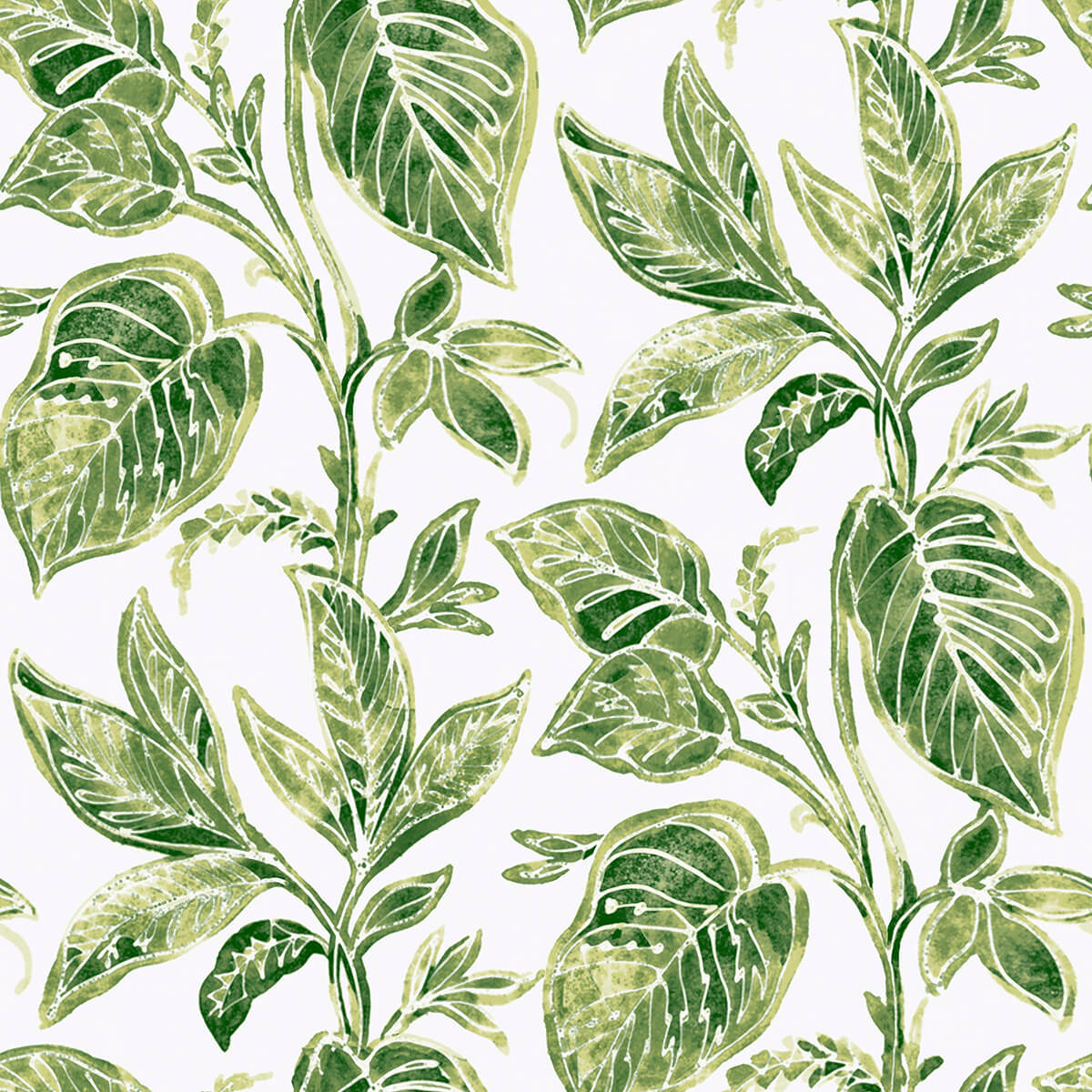 green-caryota-peel-and-stick-wallpaper-york-wallcoverings-nus4446 - York Wallcoverings Wallpaper