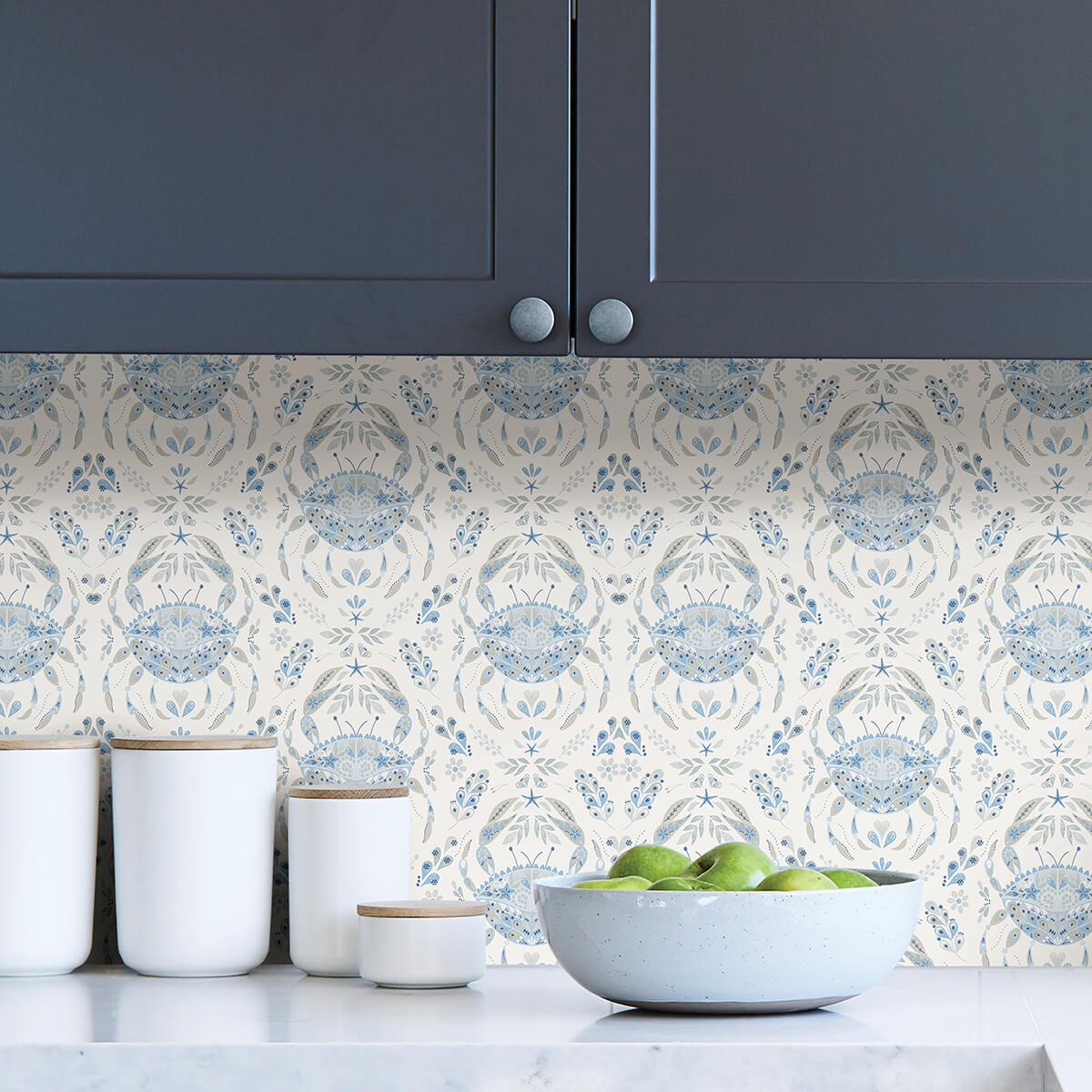blue-shellby-peel-and-stick-wallpaper-york-wallcoverings-nus4447 - York Wallcoverings Wallpaper