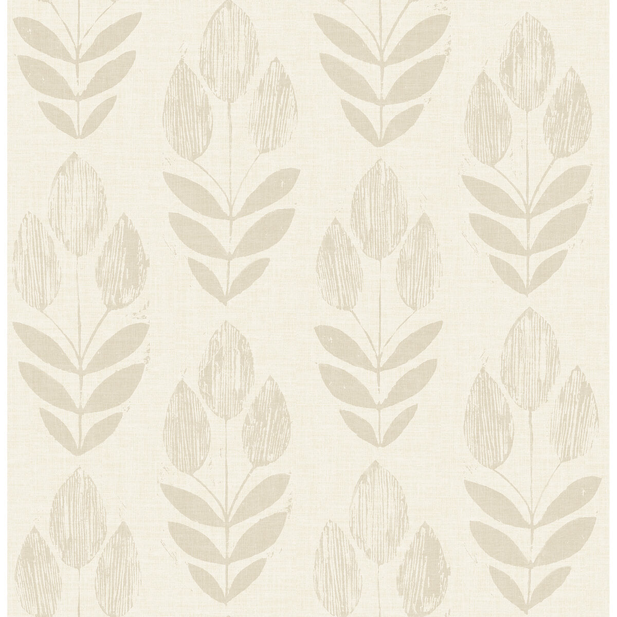 cream-folk-tulip-peel-and-stick-wallpaper-york-wallcoverings-nus4302 - York Wallcoverings Wallpaper